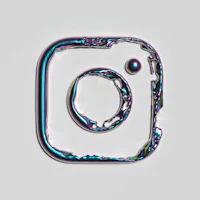 an instagram logo with a water droplet on it